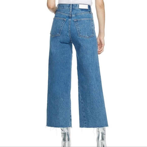 Re/Done Leandra High Waist Wide Leg Crop Jean size 26 - Picture 3 of 16